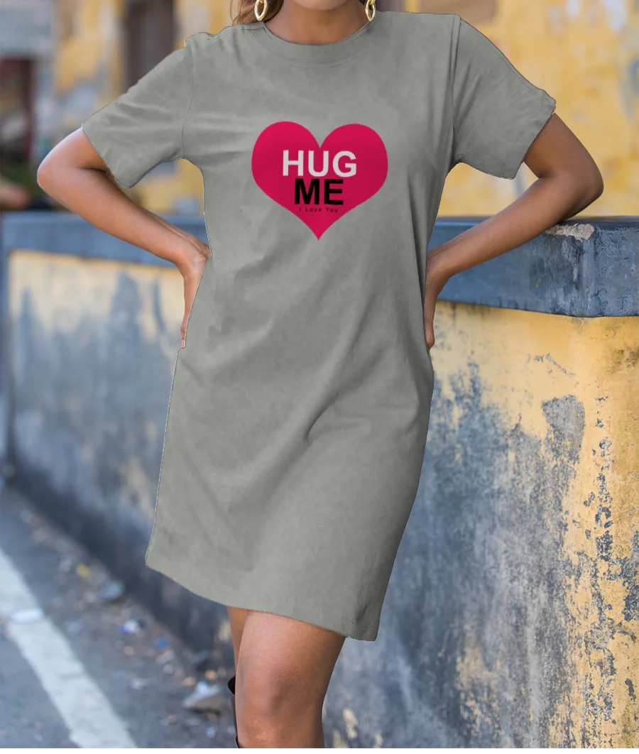 Happy Hug Day - Love T-Shirt Dress