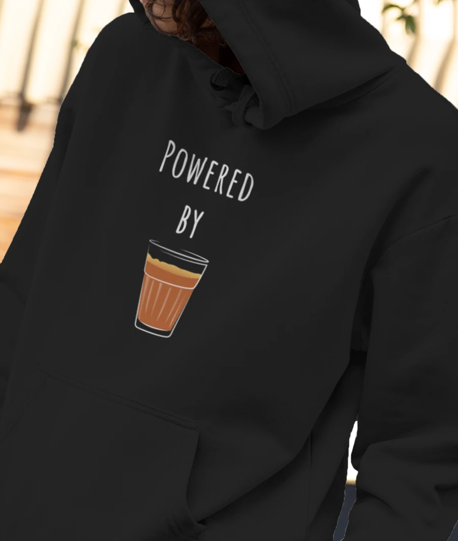 POWERED BY CHAI Front-Printed Hoodie