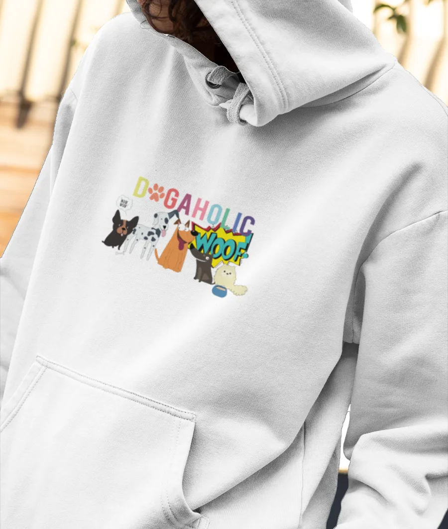 Dogaholic Front-Printed Hoodie