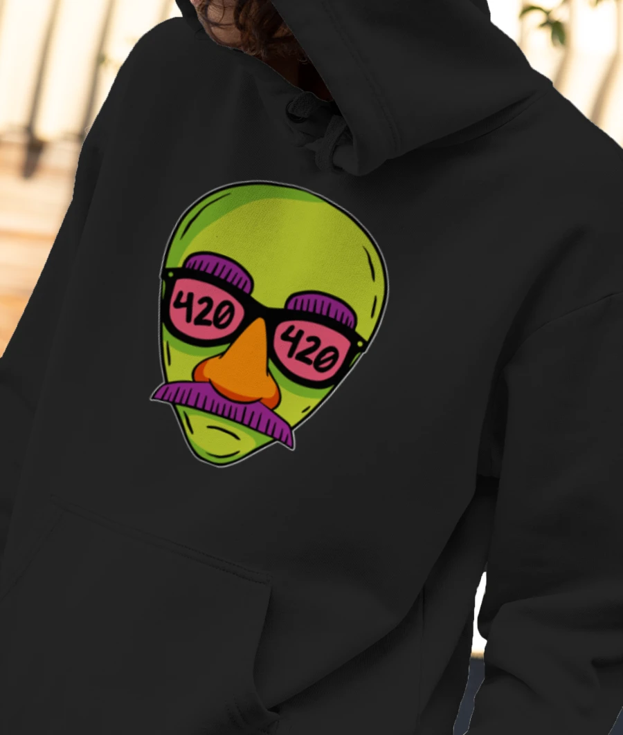 420 Trippy Front-Printed Hoodie