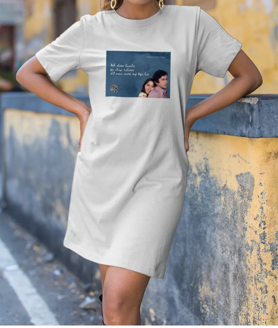 Musical Postcard On a T-Shirt- Kehdoon Tumhe T-Shirt Dress