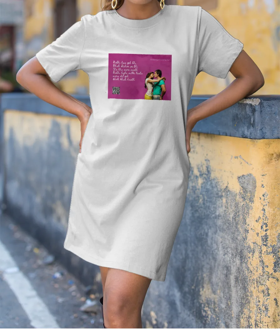 Musical Postcard On a T-Shirt- Yeh Dooriyan T-Shirt Dress