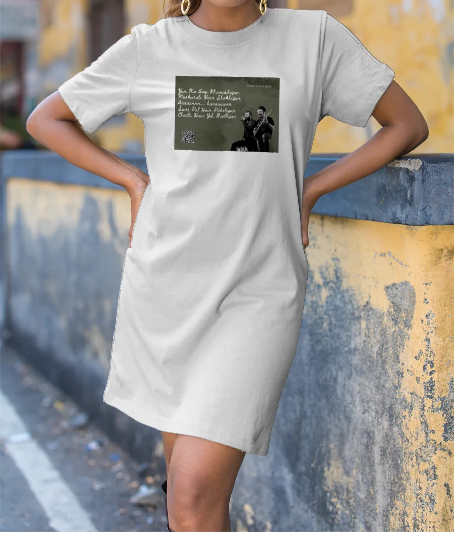 Musical Postcard On a T-Shirt-Shaam Tanha-AGNEE T-Shirt Dress