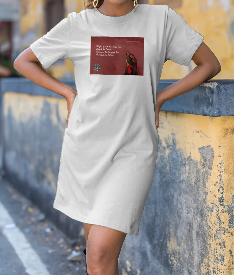 Musical Postcard On a T-Shirt-AAYAT T-Shirt Dress