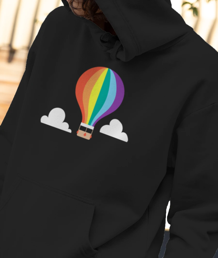 LGBT+ Pride Baloon Front-Printed Hoodie