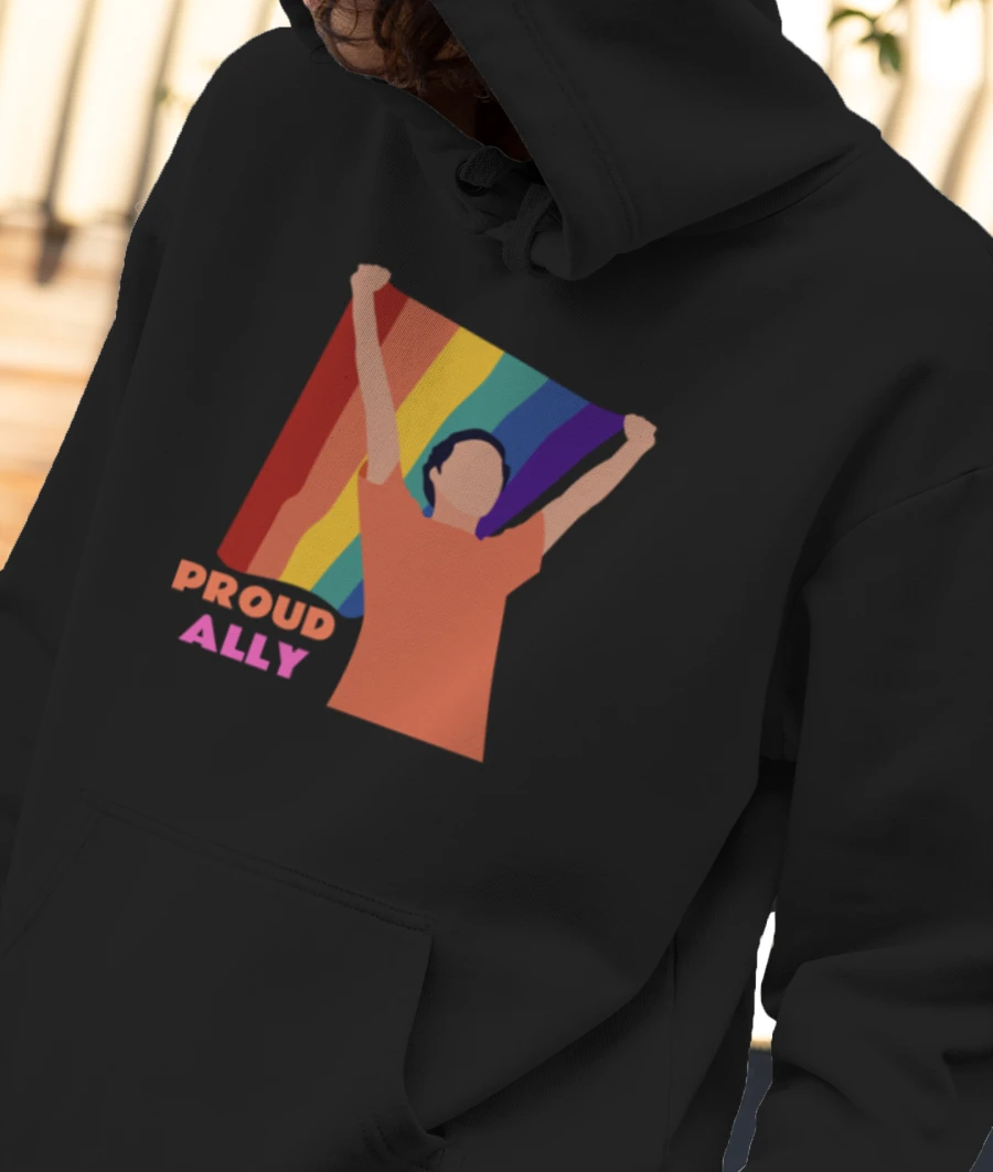Proud Ally - LGBT+ Pride Front-Printed Hoodie
