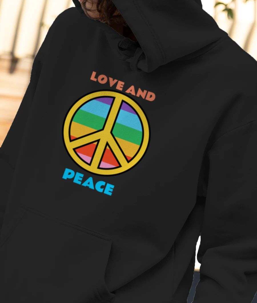 Love And Peace - LGBT+ Pride Front-Printed Hoodie