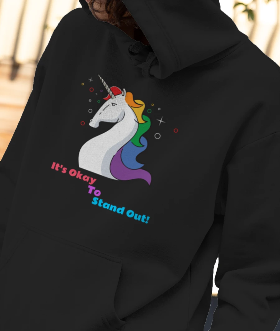 It's Okay To Stand Out! - LGBT+ Pride Front-Printed Hoodie