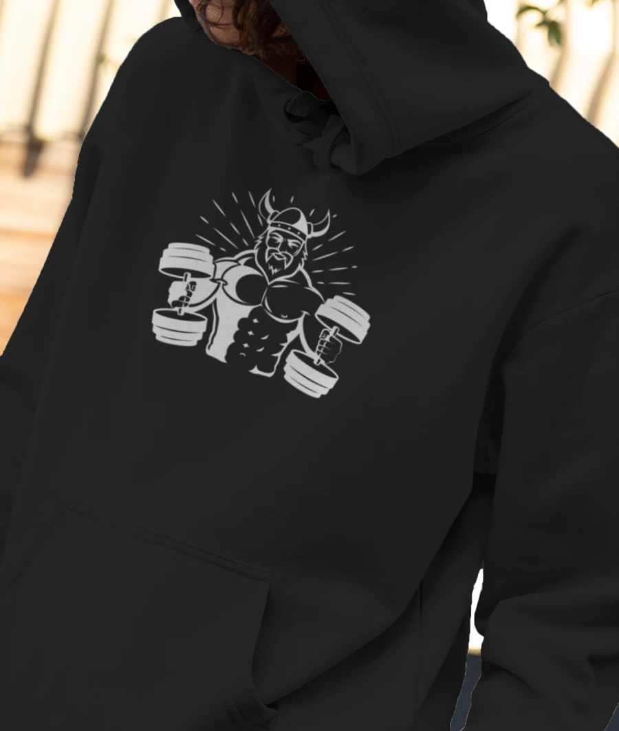 Viking Gym Workout Front-Printed Hoodie