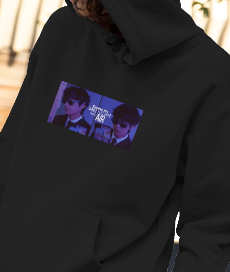 Taehyung meme aesthetic  Front-Printed Hoodie