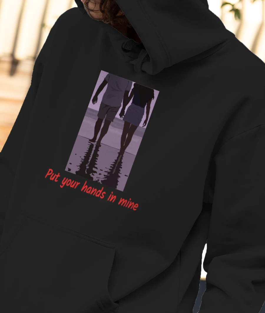 Put your hands in mine Front-Printed Hoodie