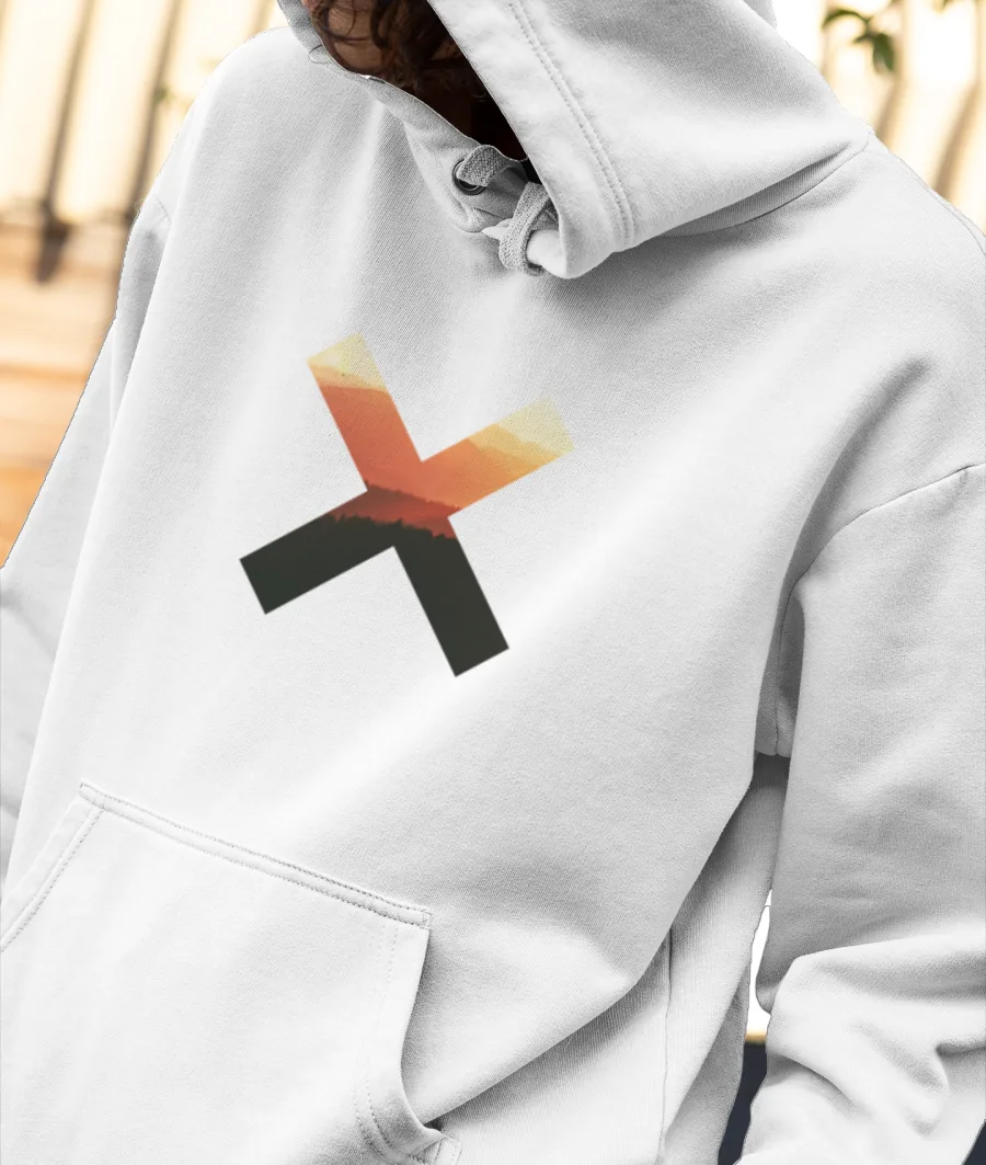 Cross design  Front-Printed Hoodie