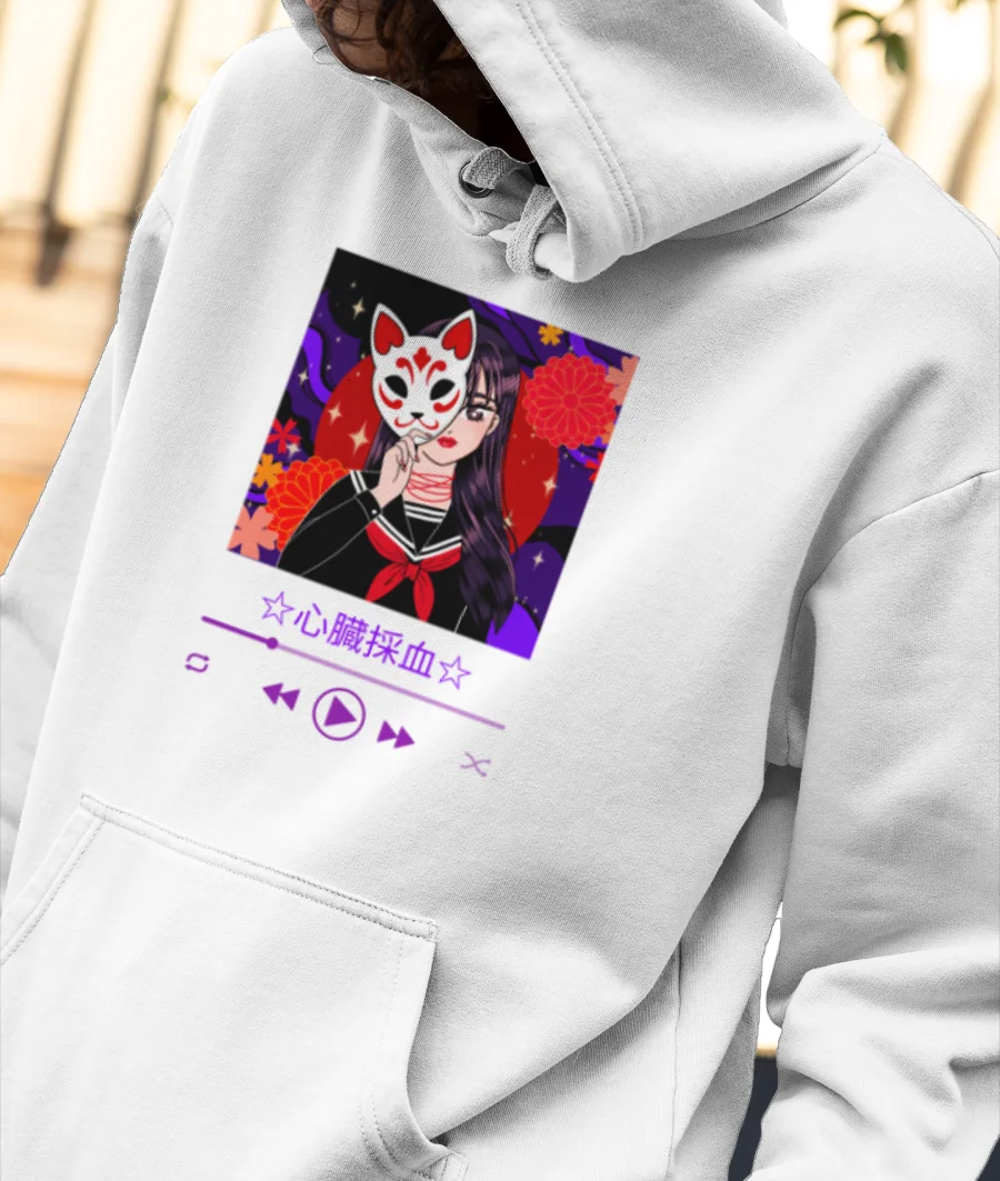 Anime Girl Front-Printed Hoodie