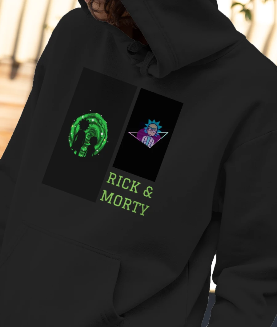 Rick and Morty Front-Printed Hoodie