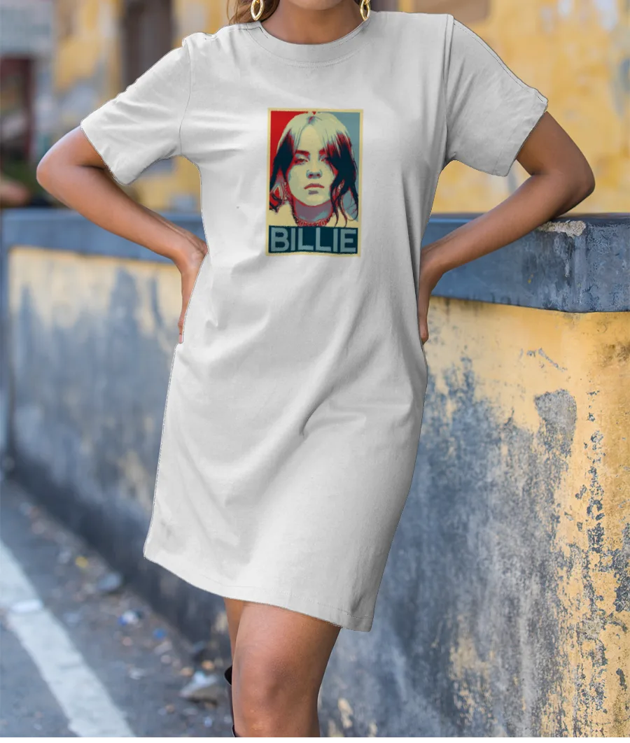 Vintage Poster Series - Billie Eilish T-Shirt Dress