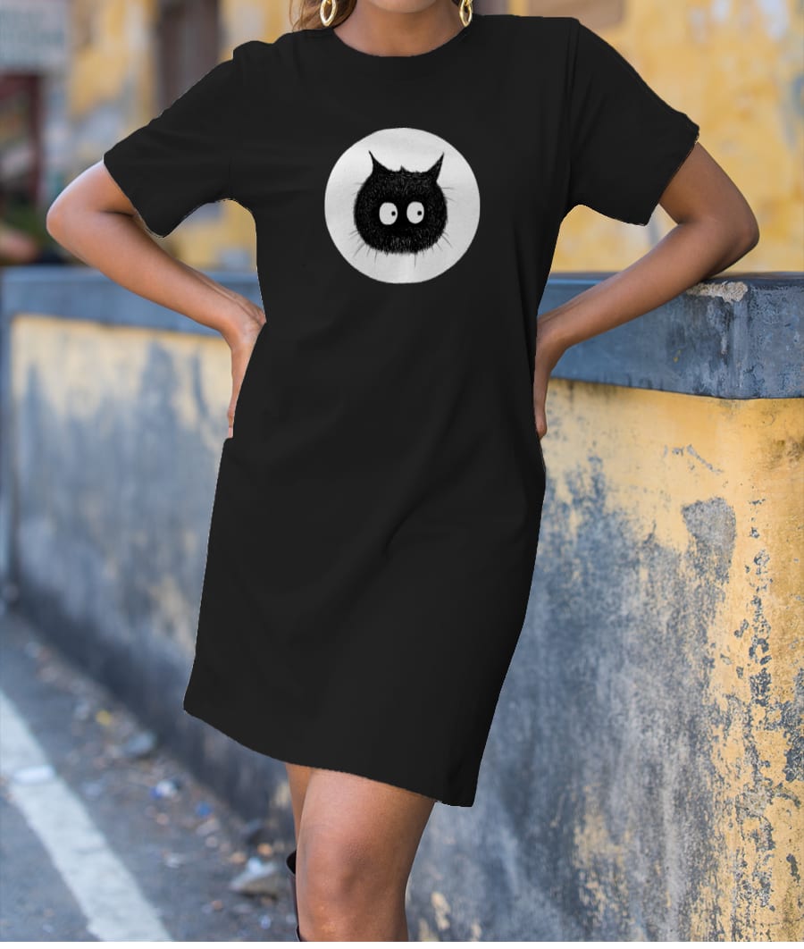 BLACK CAT T-Shirt Dress