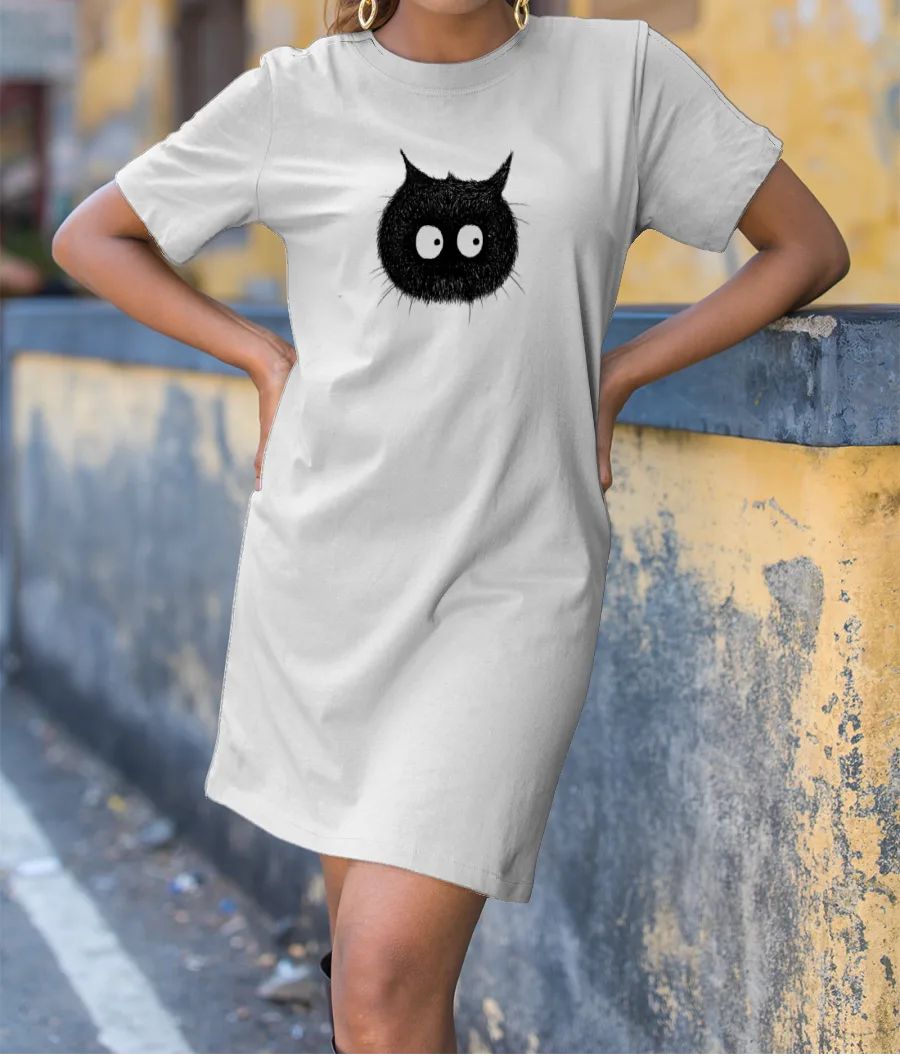 BLACK CAT T-Shirt Dress