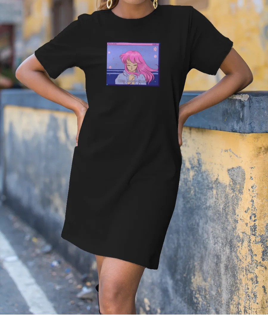 Lofi Retro Anime T-Shirt Dress