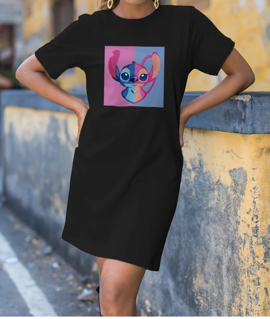 stitch and angel baby T-Shirt Dress