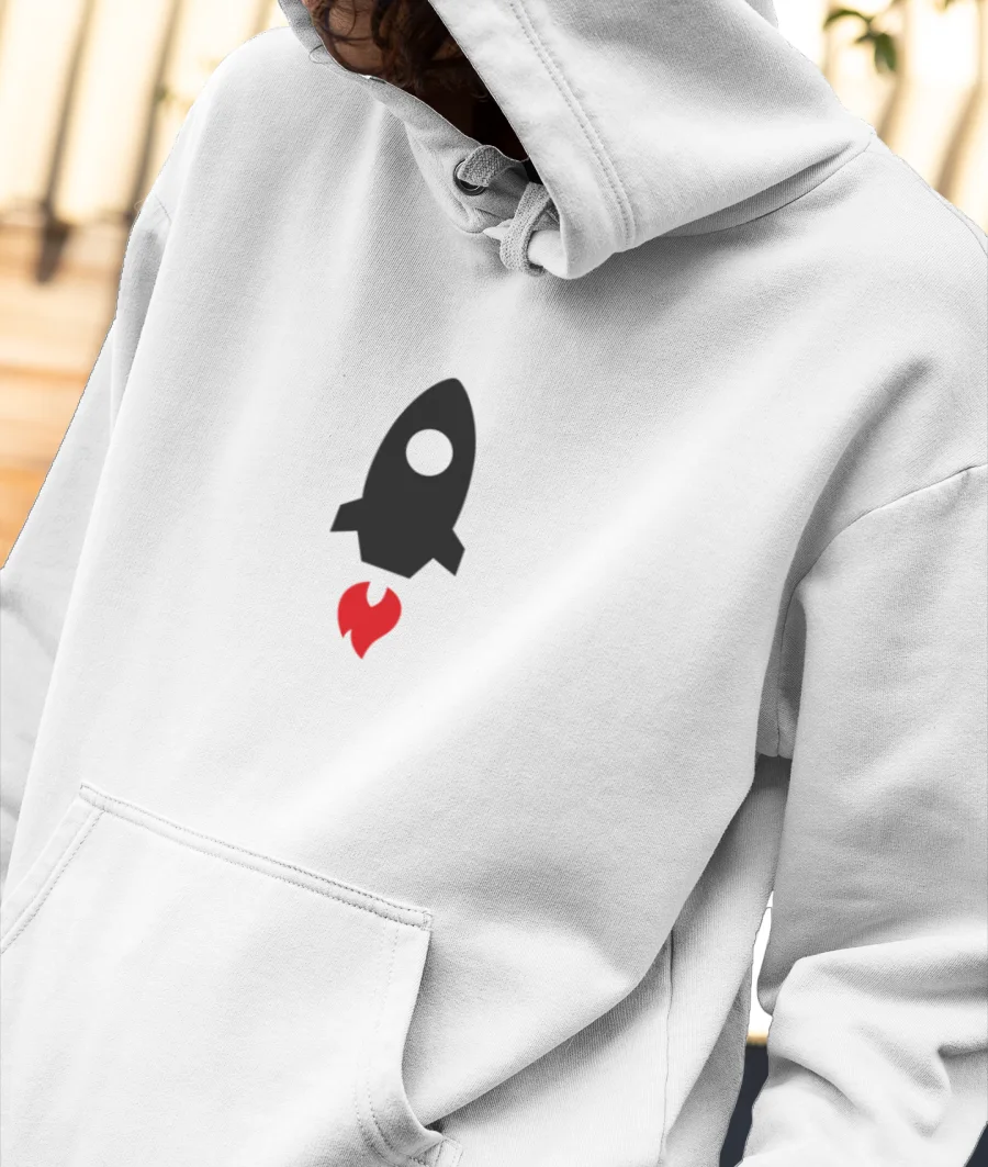 Rocket Front-Printed Hoodie