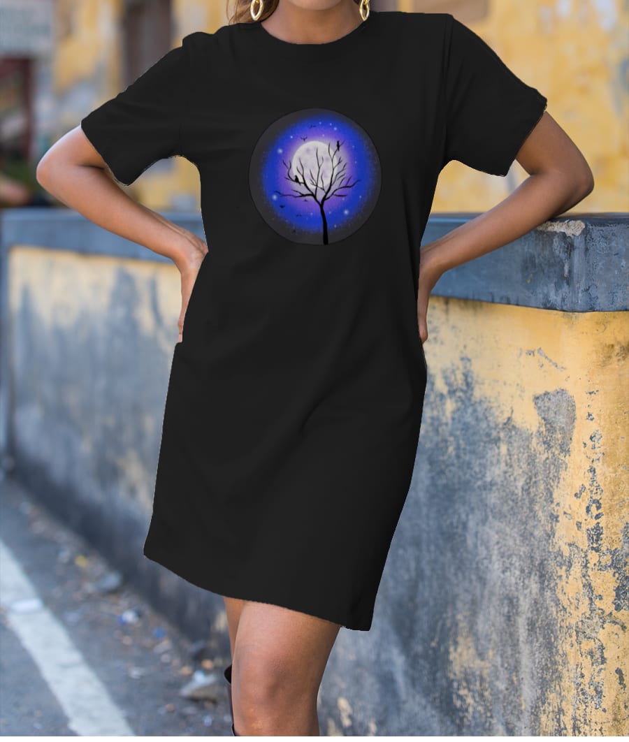 Moon light unisex T-Shirt Dress