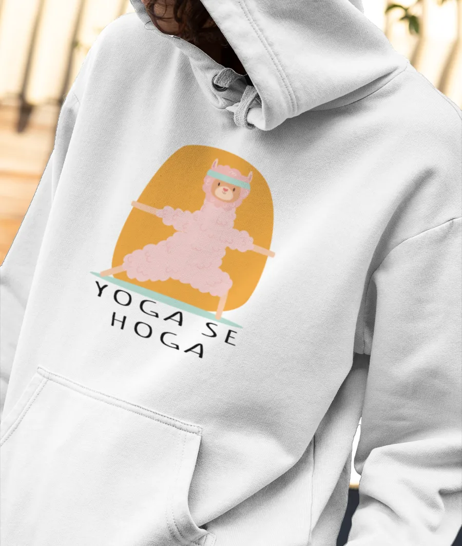 Cute Pet Doing Yoga Front-Printed Hoodie