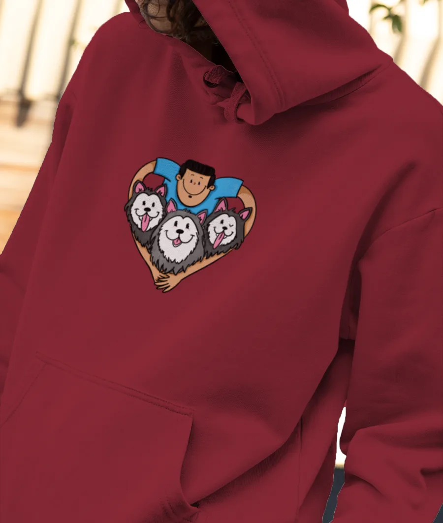 Puppy Love Front-Printed Hoodie