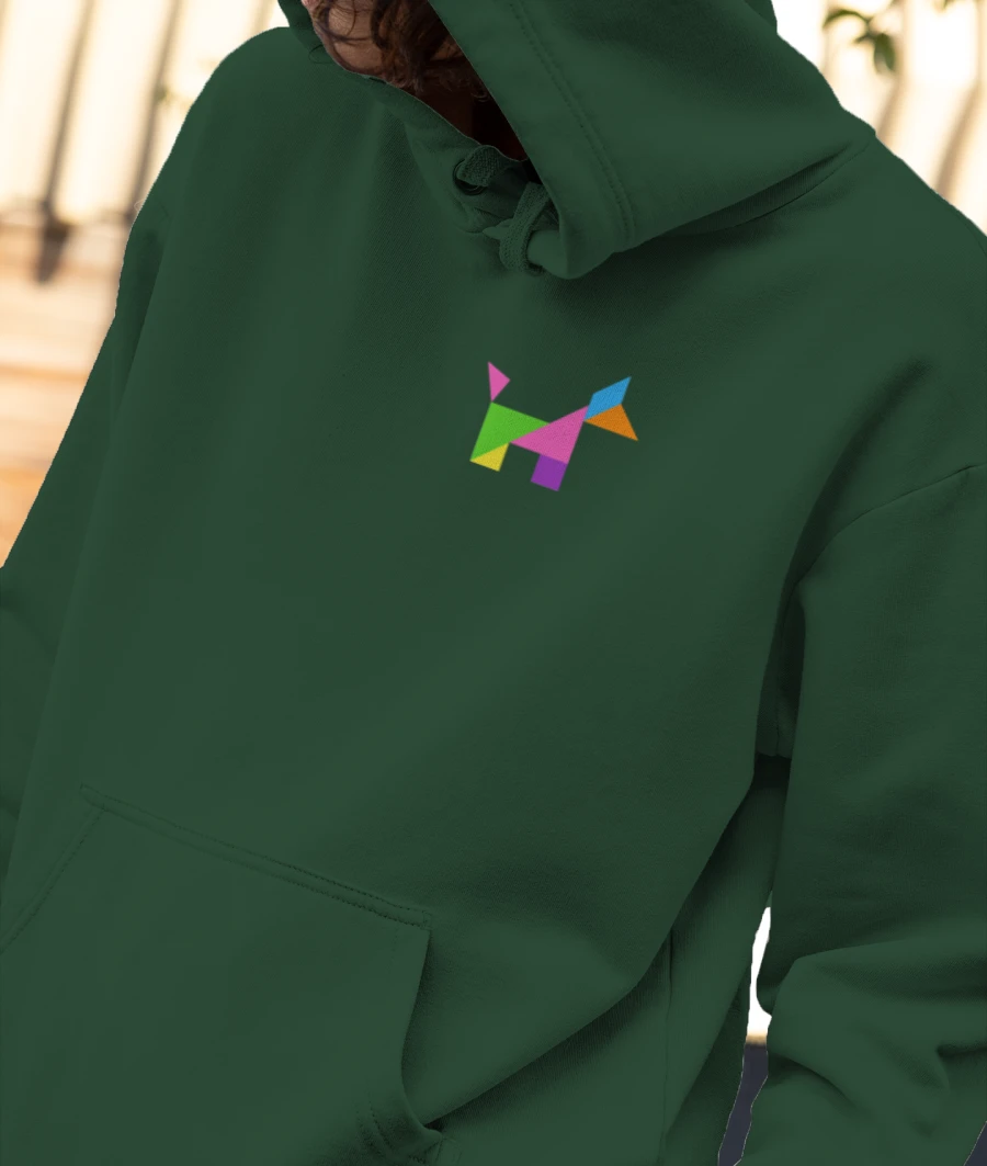 Tangram ( I'm a dog person) Front-Printed Hoodie