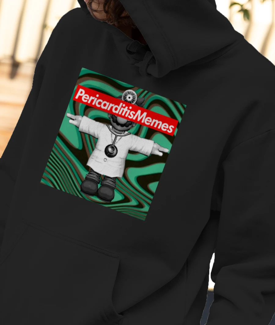 Pericarditis Memes  Front-Printed Hoodie