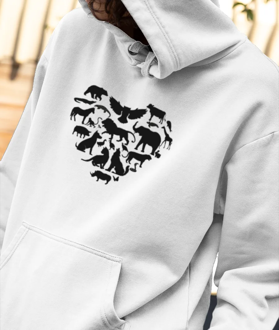 Animal Lover Front-Printed Hoodie