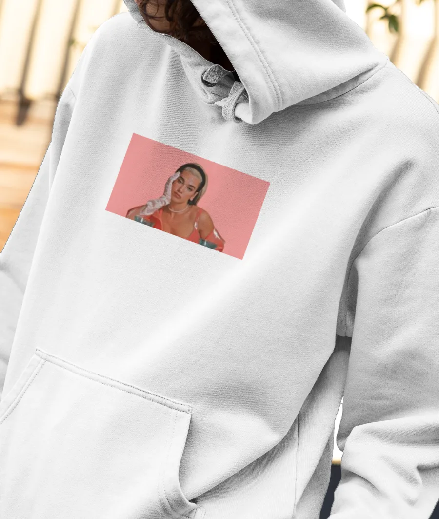 Bored as dua lipa Front-Printed Hoodie
