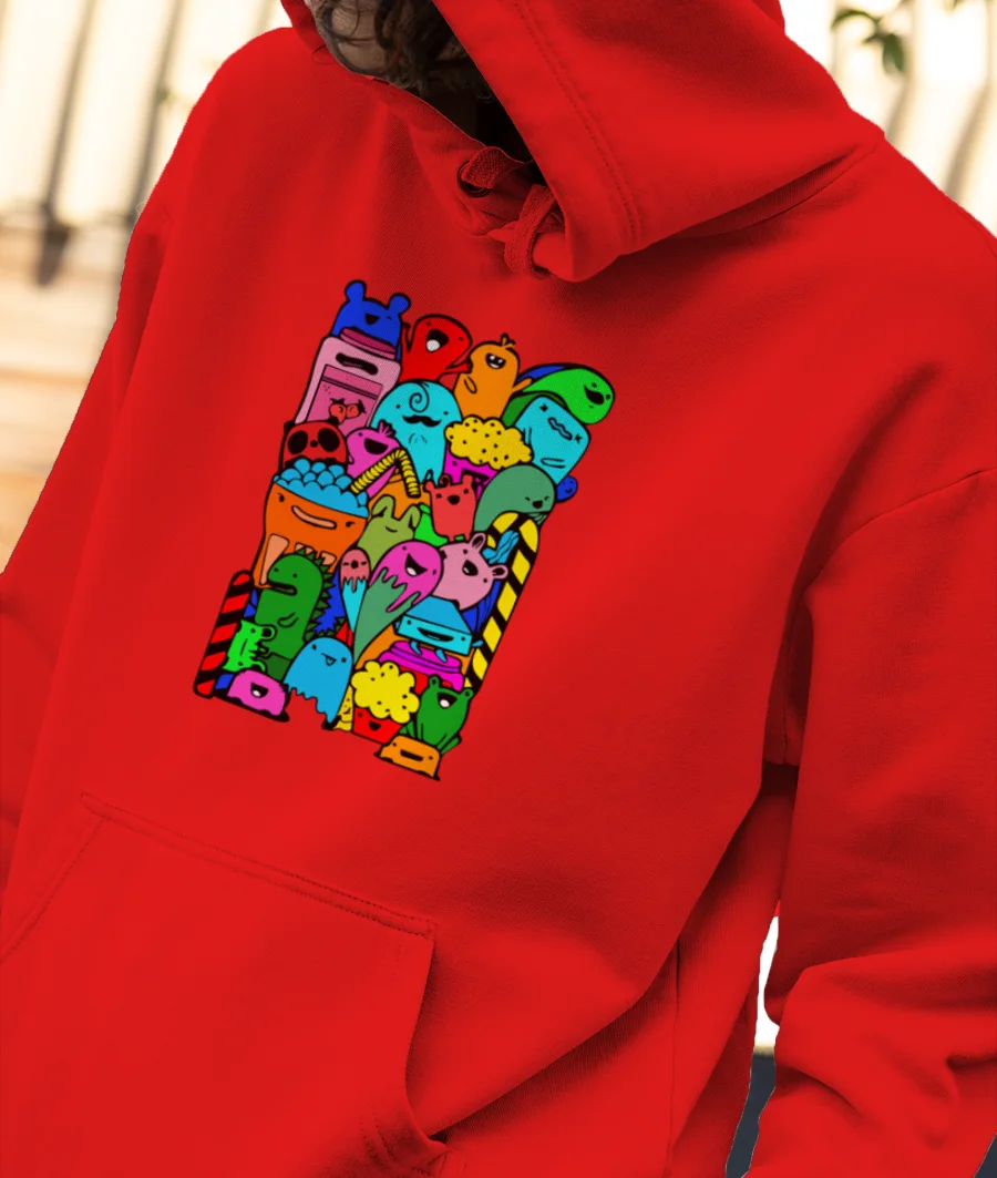 Doodles_Art_illustration Front-Printed Hoodie