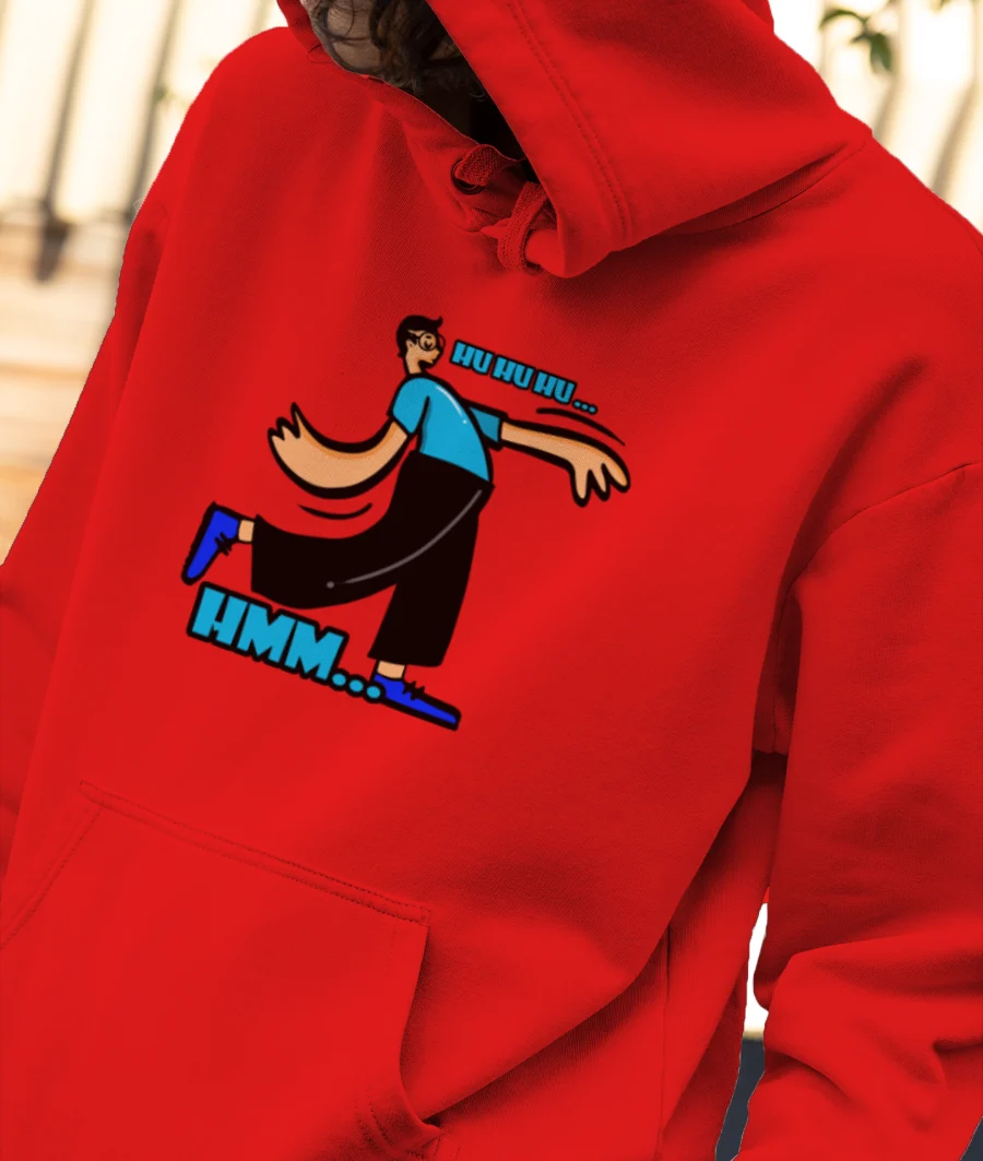 Hmm_character_illustration Front-Printed Hoodie