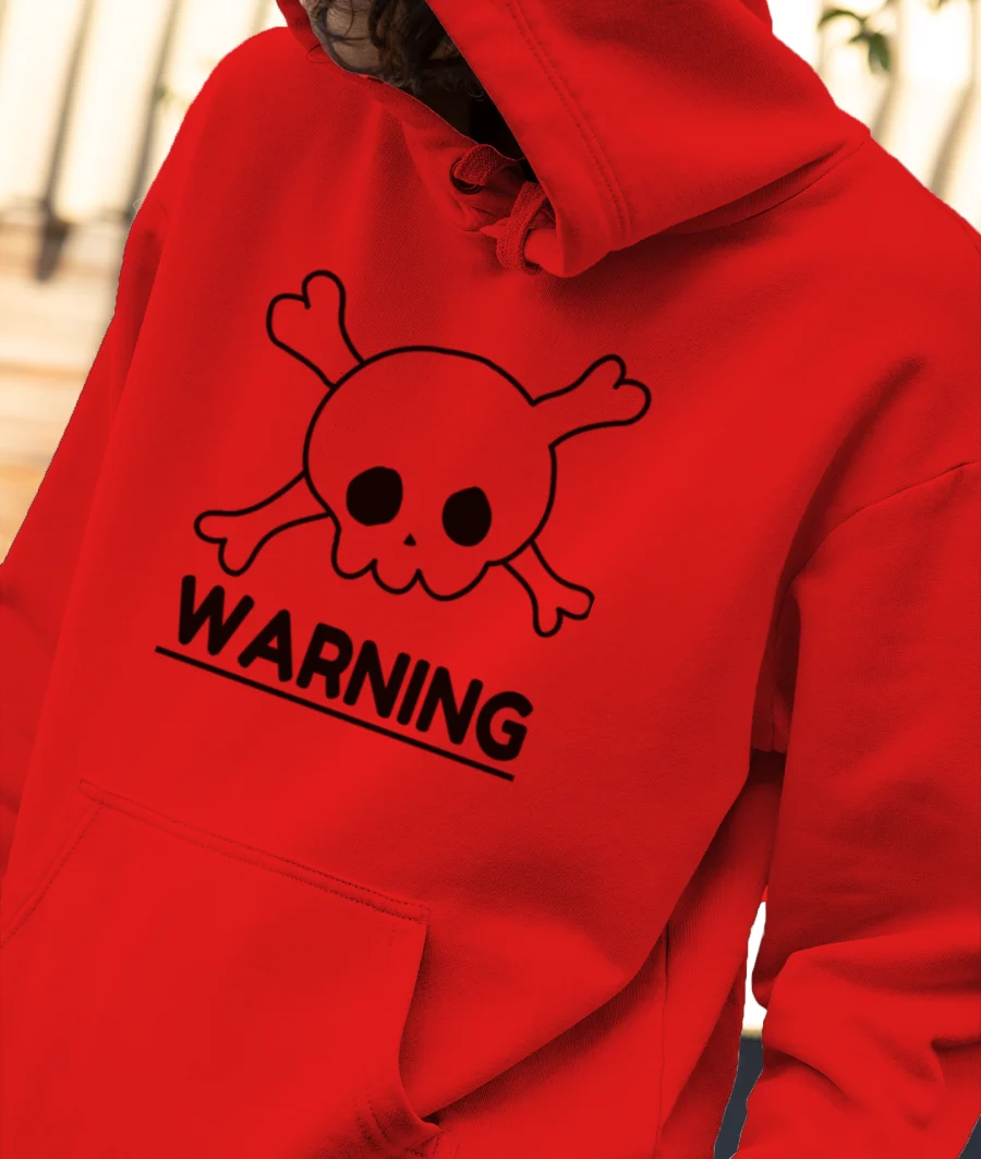 new  in WARNING t-shirts - trendy online clothing  Front-Printed Hoodie