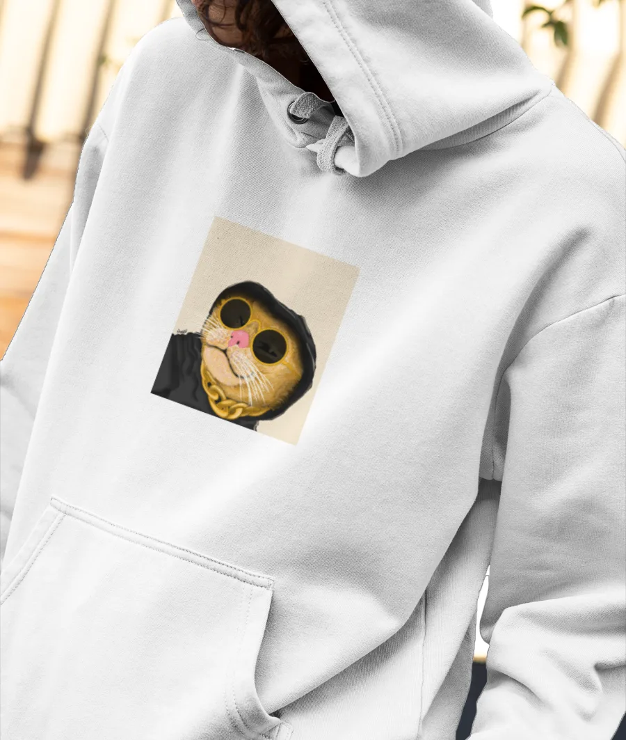 Gangsta cat Front-Printed Hoodie