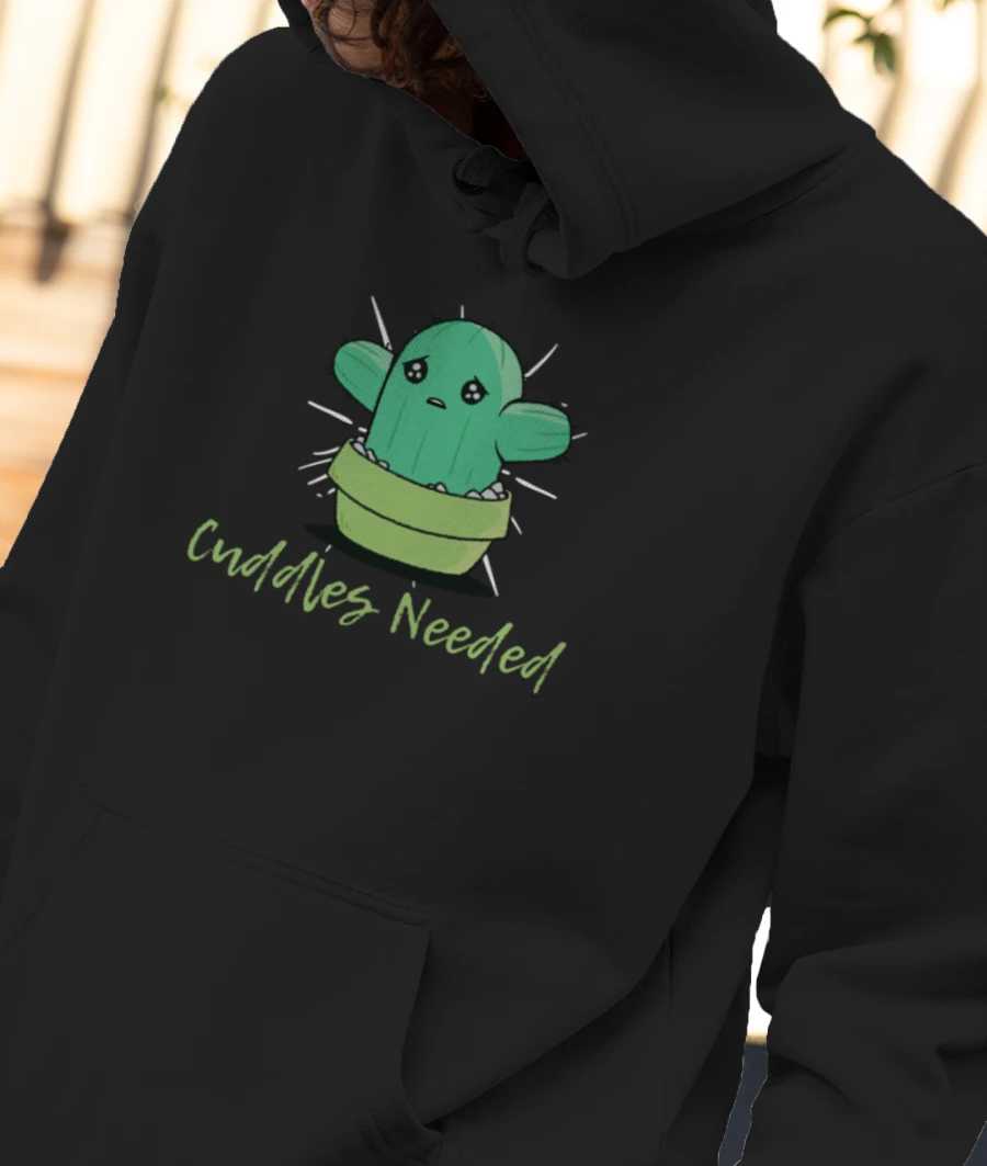 Cuddles Needed Front-Printed Hoodie