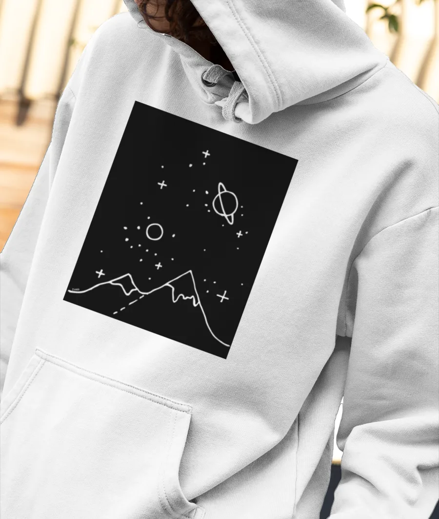 Night Sky Front-Printed Hoodie