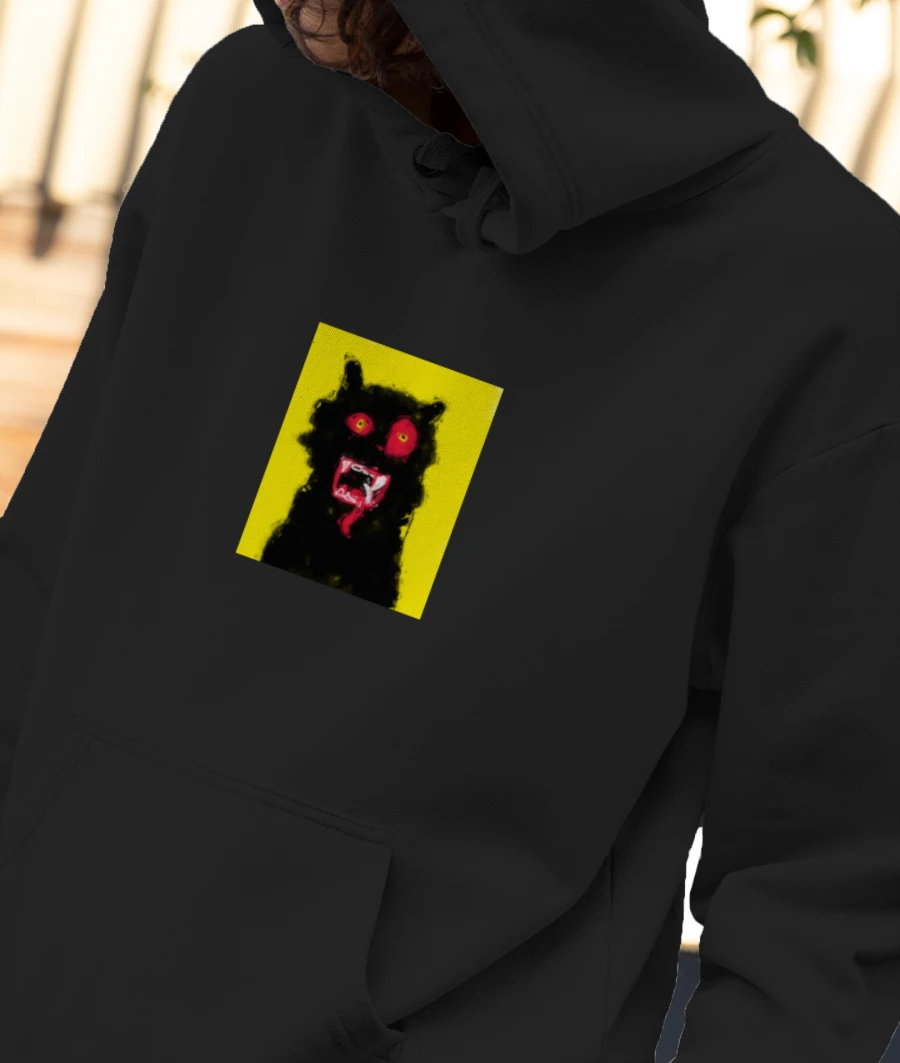 Krazy Kat Front-Printed Hoodie