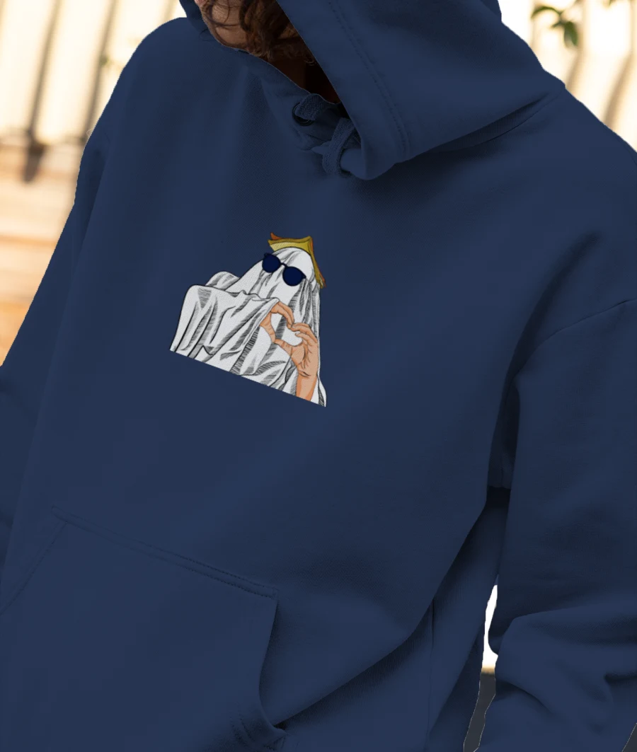 Ghost Reader- Solo small Front-Printed Hoodie