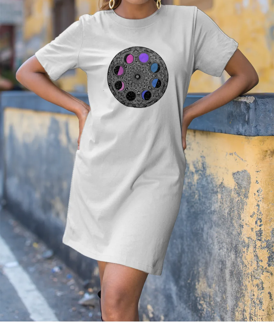 Ms. Moon (Bisexual Pride) T-Shirt Dress