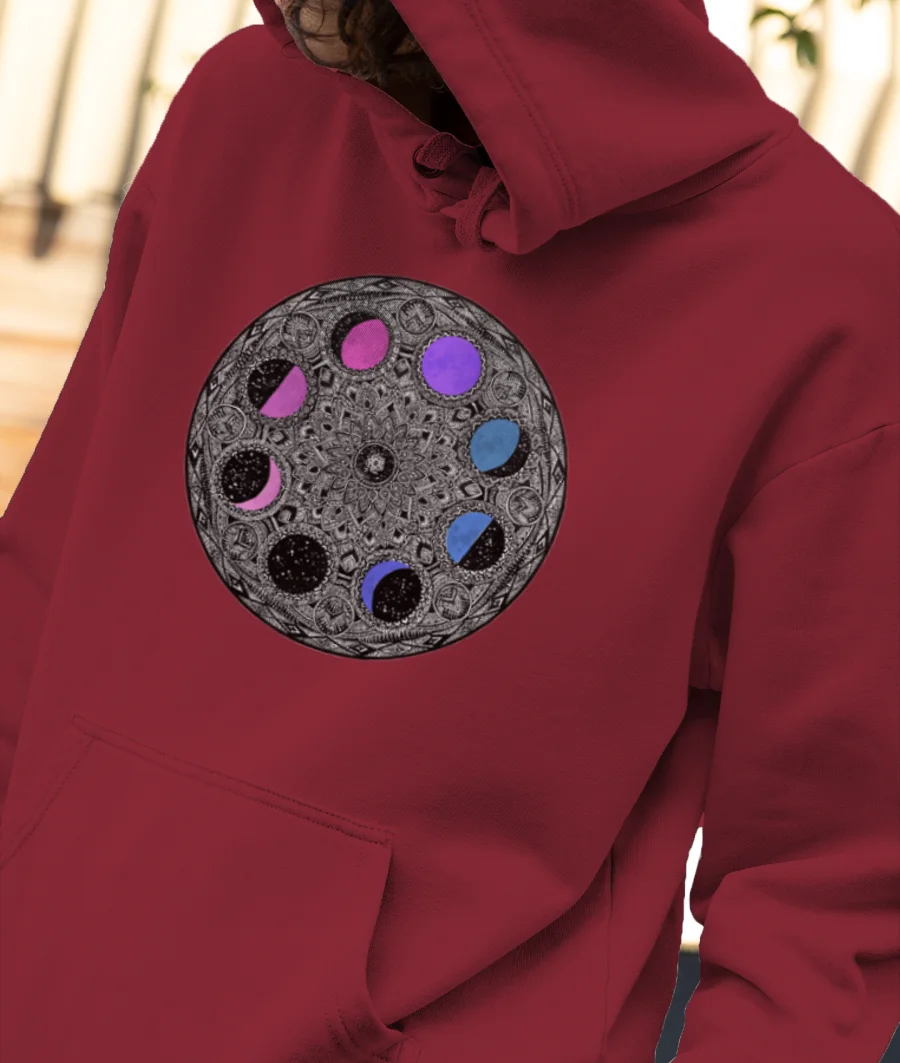 Ms. Moon (Bisexual Pride) Front-Printed Hoodie