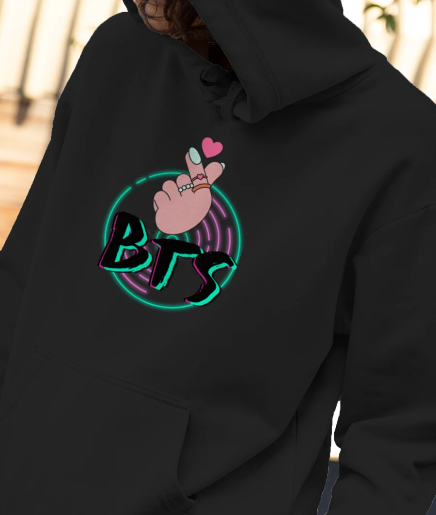 Bts Front-Printed Hoodie