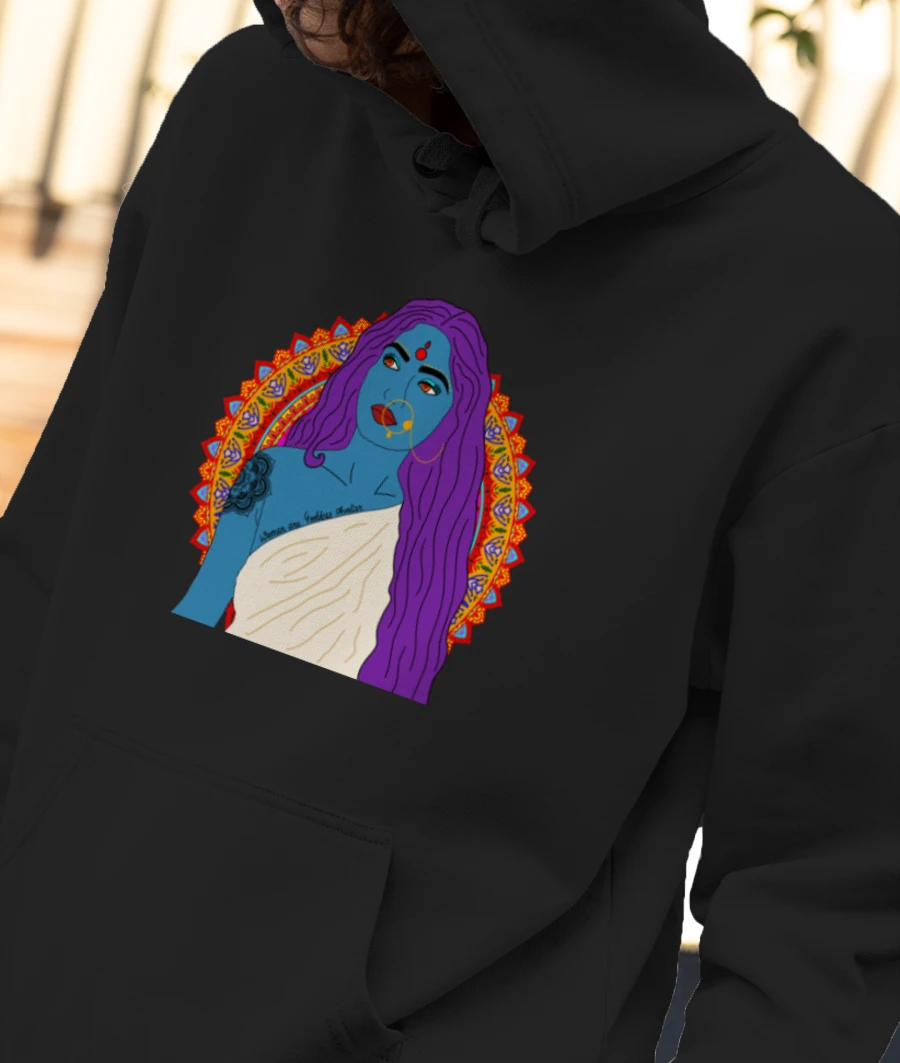 Women-Goddess avatar Front-Printed Hoodie