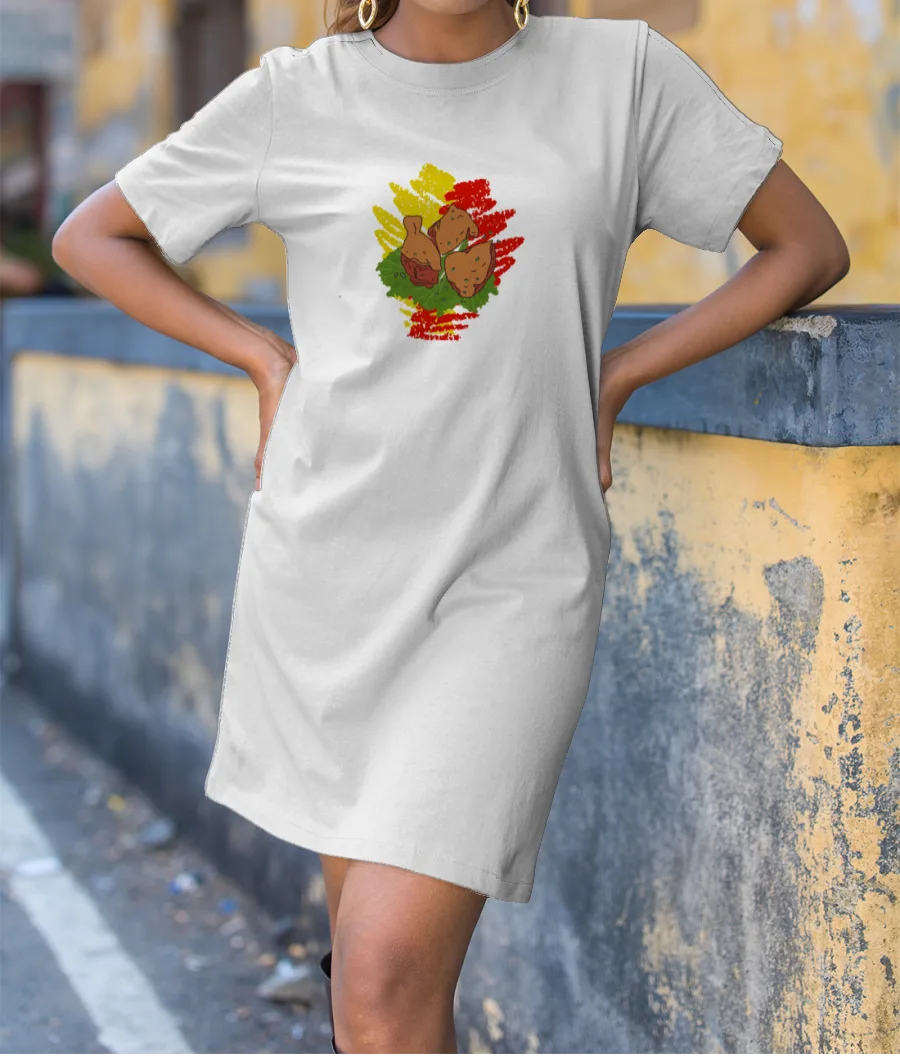 Fried Chicken T-Shirt Dress