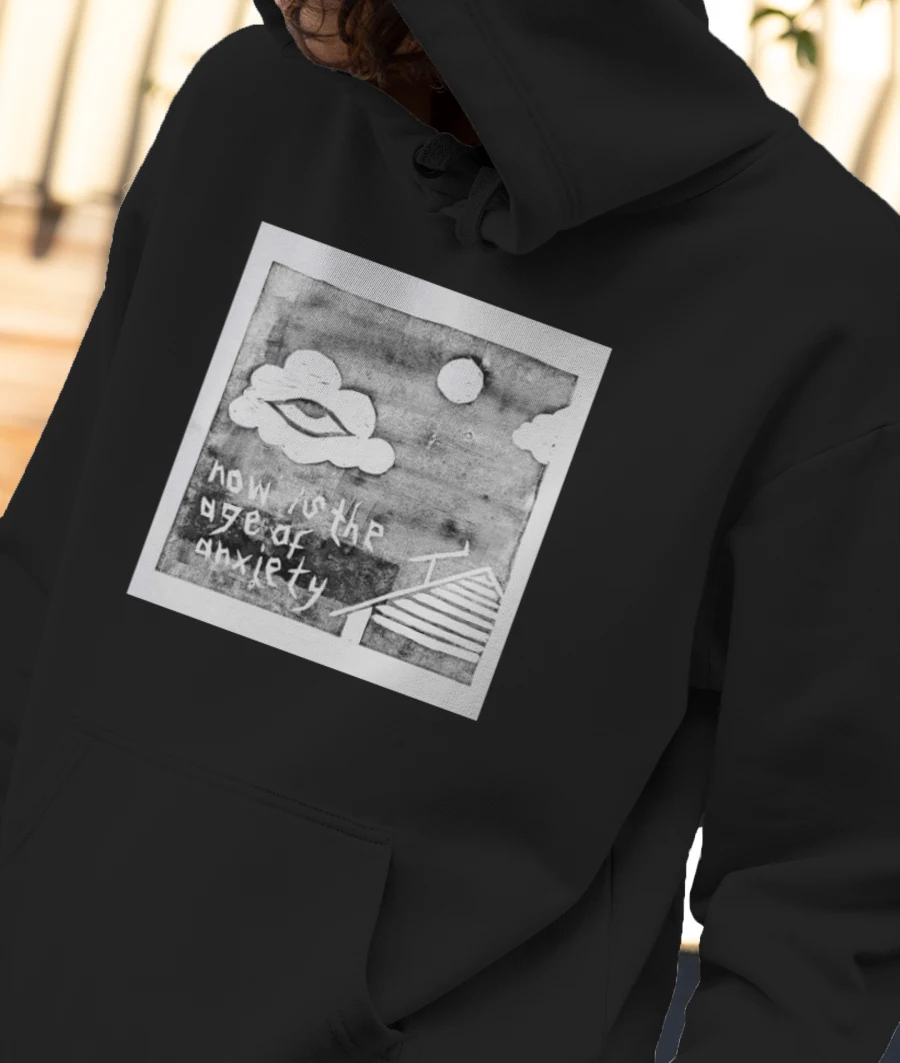 now is the age of anxiety Front-Printed Hoodie