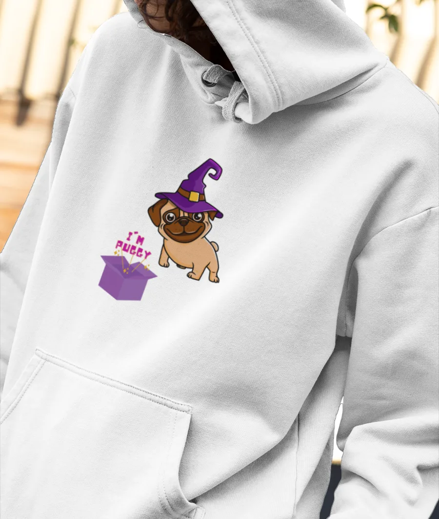 I'm Puggy Front-Printed Hoodie