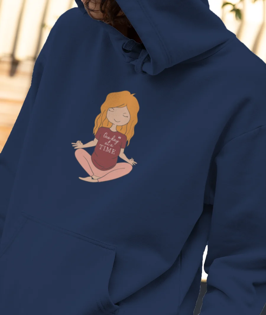 One day at a TIME Front-Printed Hoodie