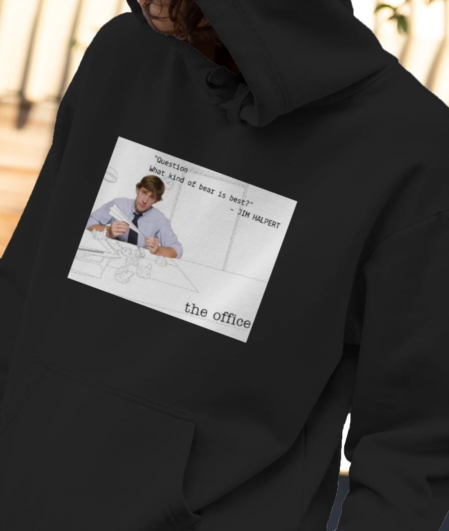 Office x Jim  Front-Printed Hoodie