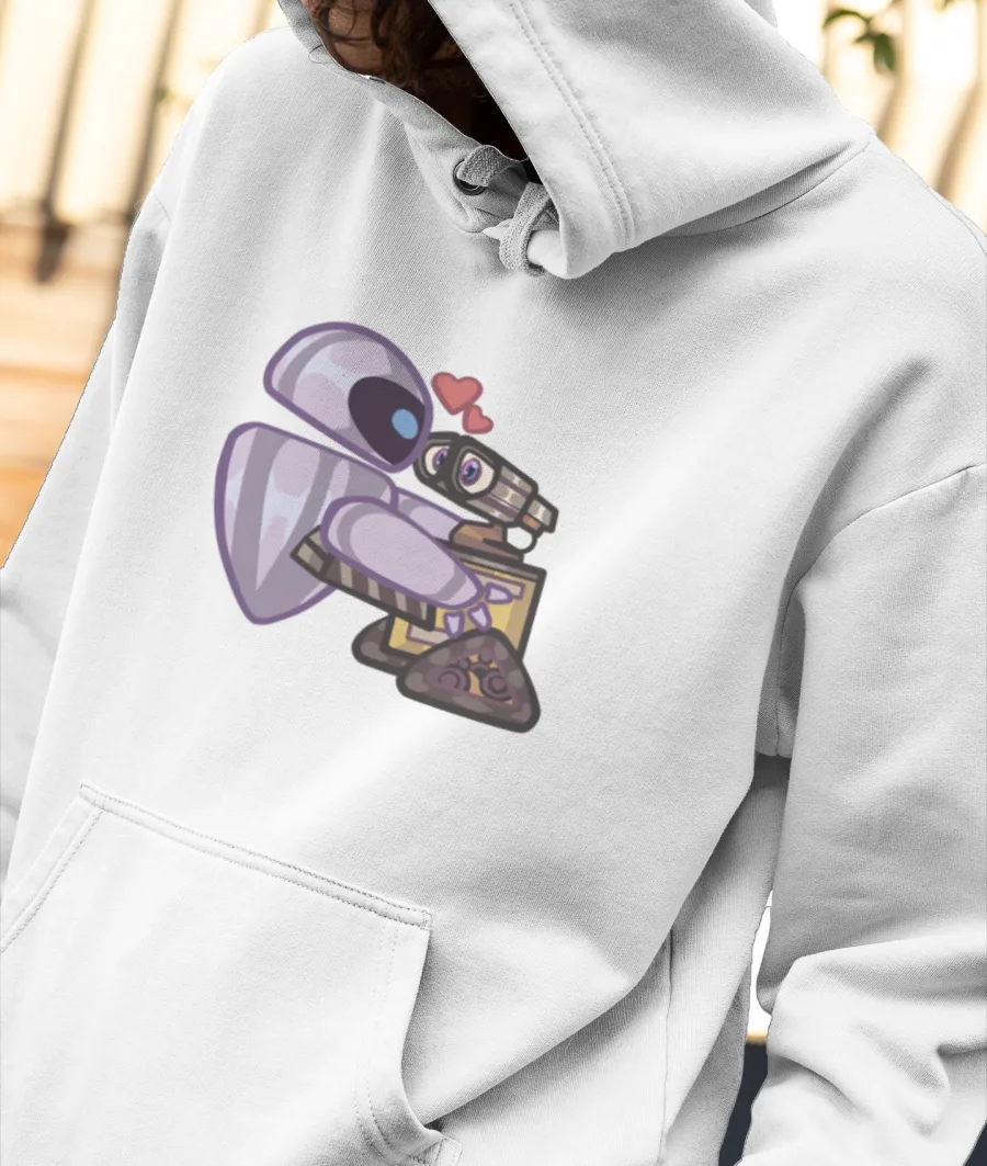 Wall-E & Eve Front-Printed Hoodie