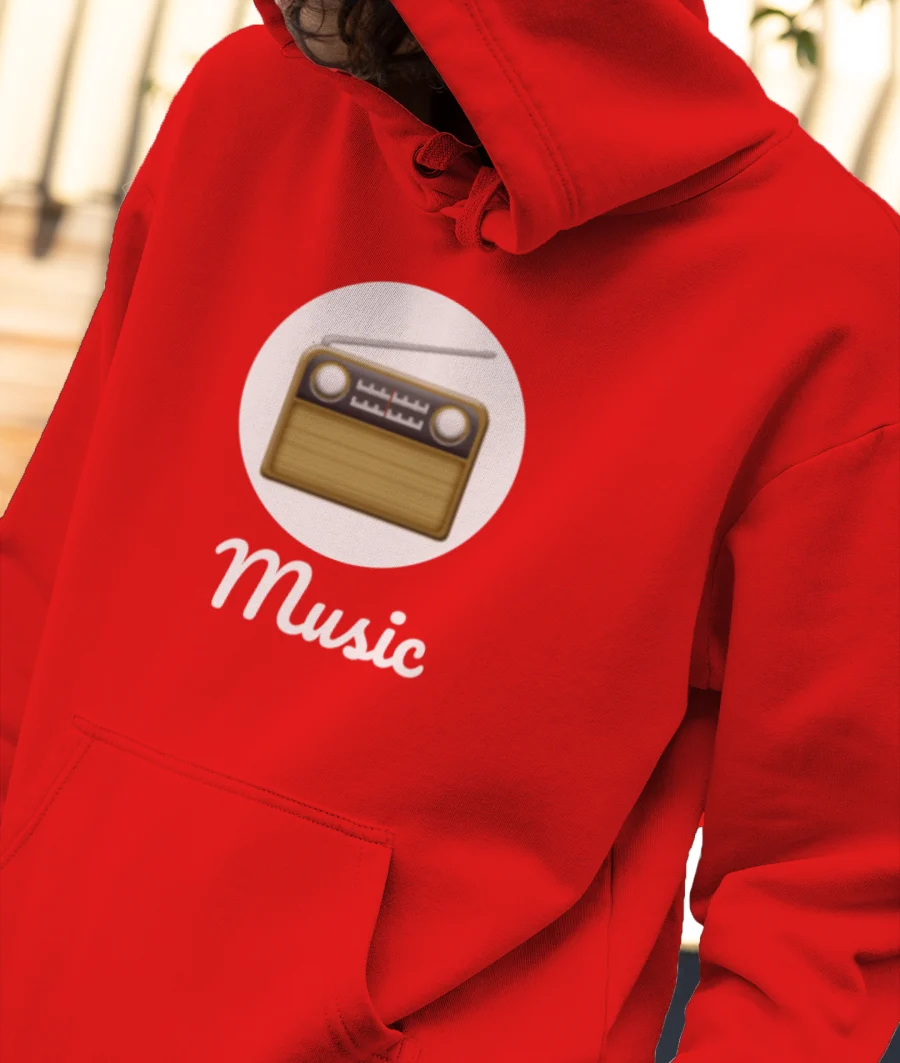 Music is life Front-Printed Hoodie